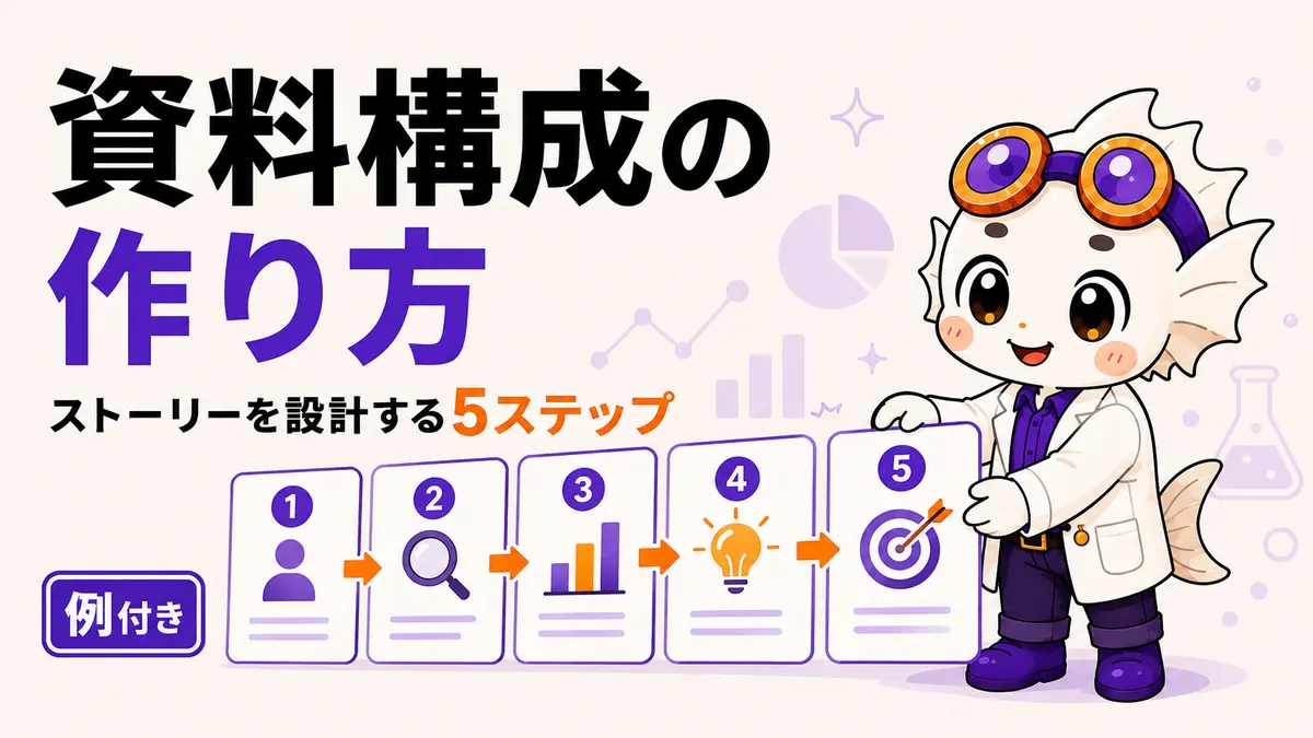 伝わる資料構成の作り方を示すアイキャッチ